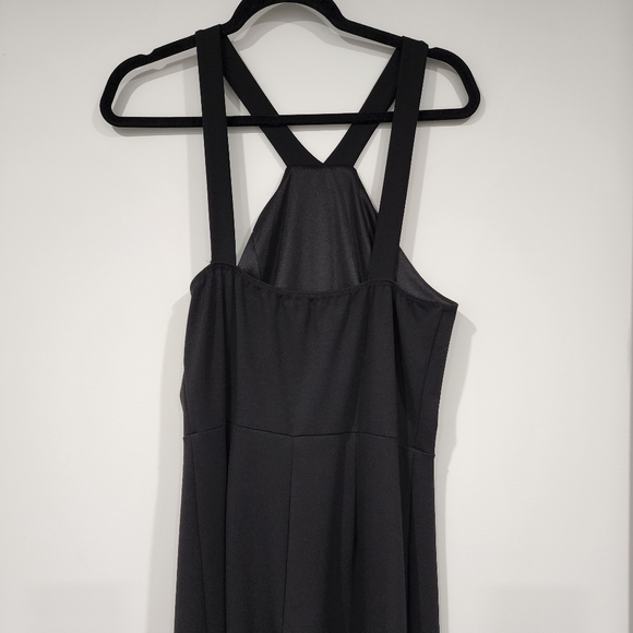 Black Wide Legged Jump Suite - Picture 5 of 6